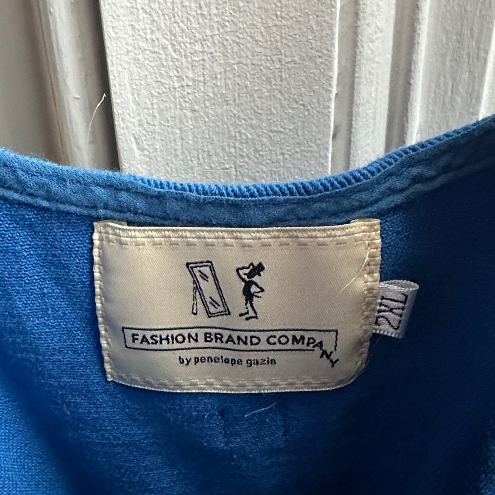 Vintage Fashion Brand Company Blue Sleeveless Jumpsuit 2XL - Picture 3 of 8